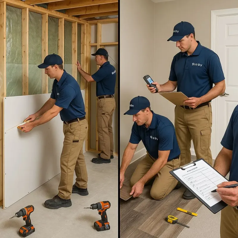 Repairs and Reconstruction process in Kenmare, ND